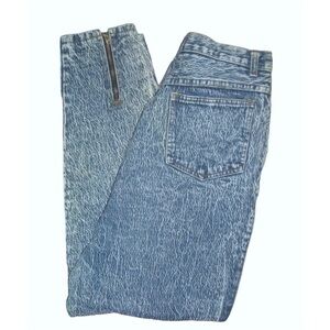Vintage 80s Stefano Jeans Acid Wash Mom High Waist Zippers ALT egirl Punk Grunge